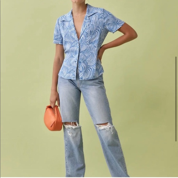 Reformation Cuba top- size XS- color splash - Picture 1 of 4